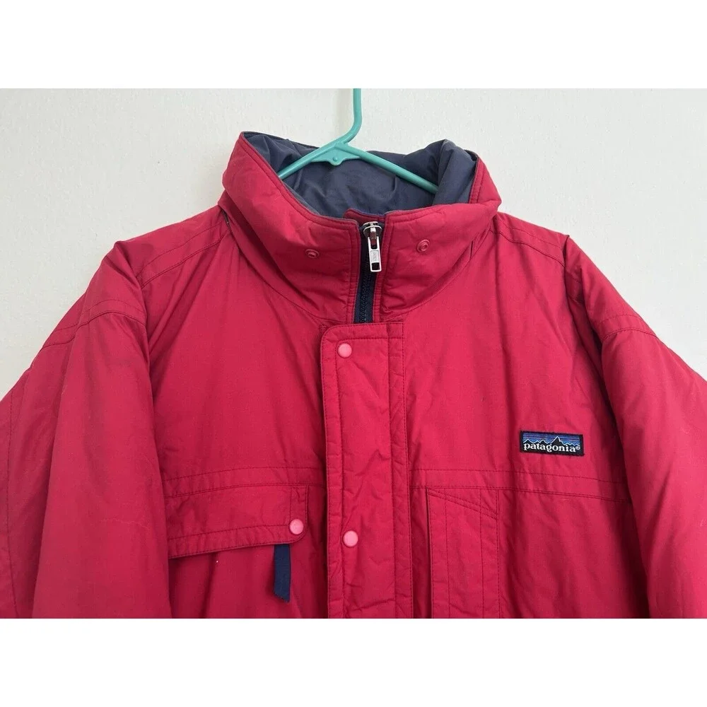 Vtg Patagonia Insulated DAS Puffer Jacket 90's Parka Red Blue‎ Mens L 84161 F3